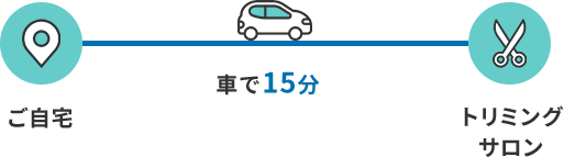 車で15分